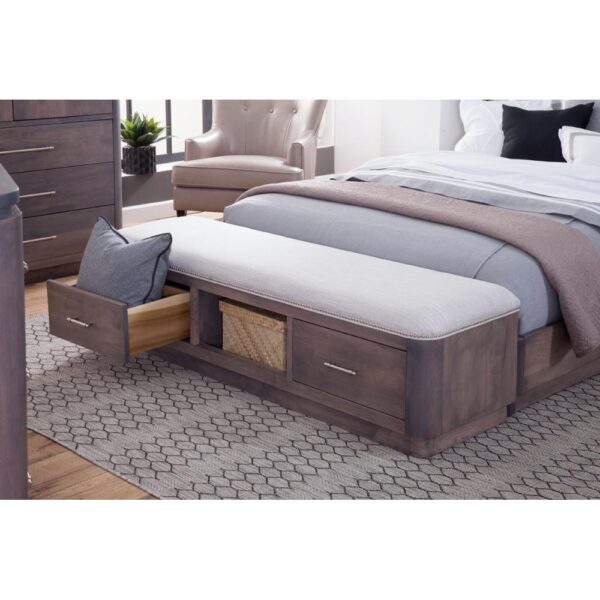 Rialto Two Drawer Upholstered Bench