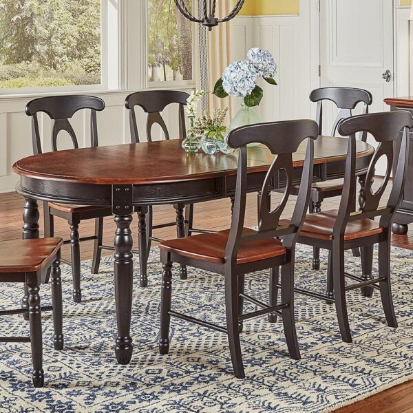 British Isle Leg Table - Oak/Black