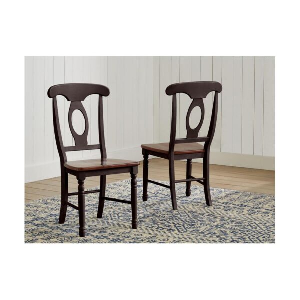 British Isle Napoleon Side Chair - Oak/Black