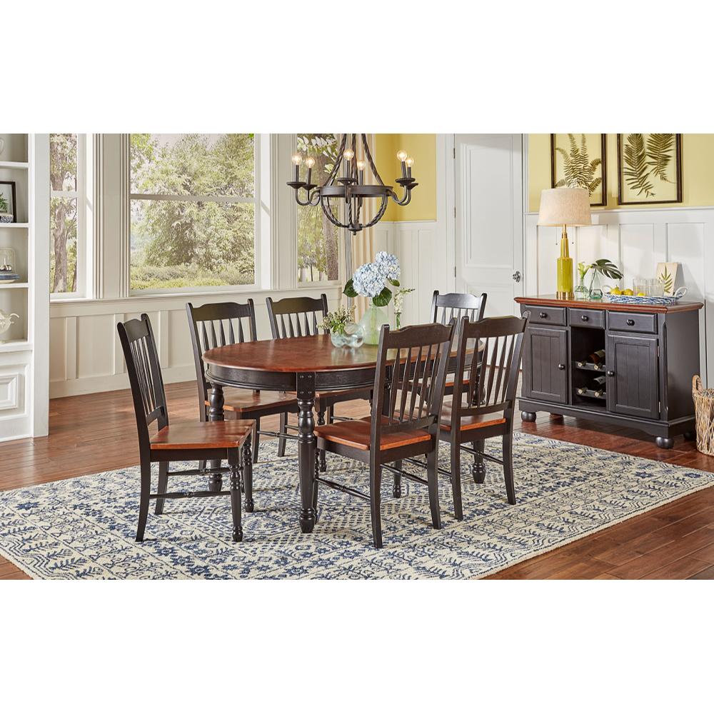 British Isle Slatback Side Chair - Oak/Black British Isle Slatback Side Chair - Oak/Black