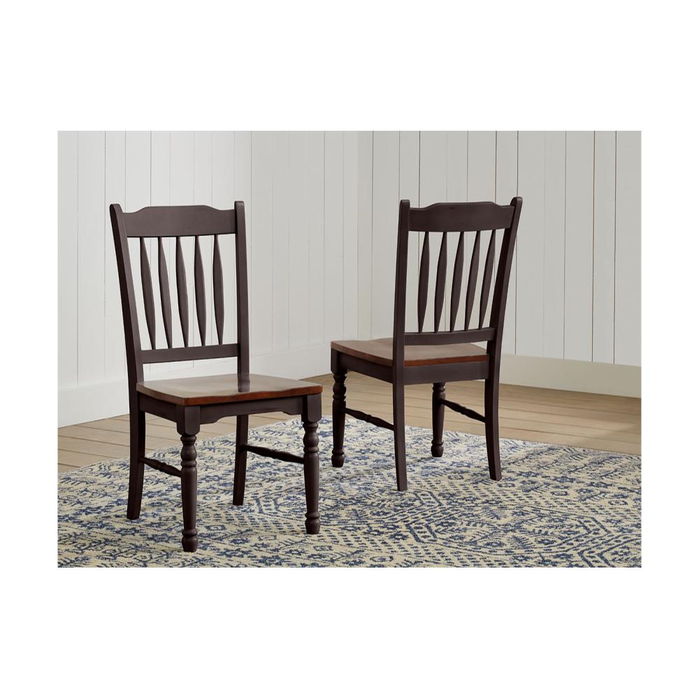 British Isle Slatback Side Chair - Oak/Black British Isle Slatback Side Chair - Oak/Black