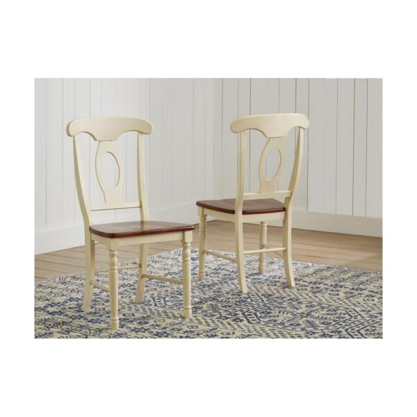British Isle Napoleon Side Chair - Merlot/Buttermilk