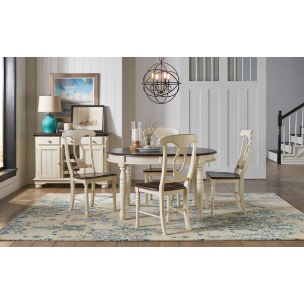 British Isles Leg Table - Cocoa/Chalk