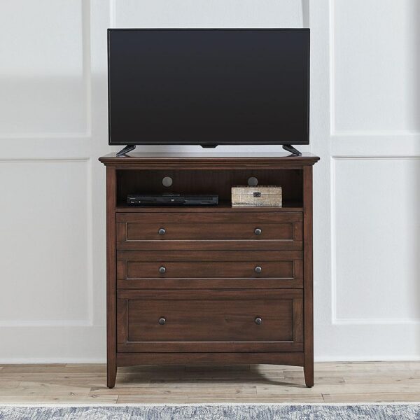 Westlake Media Chest - Cherry Brown