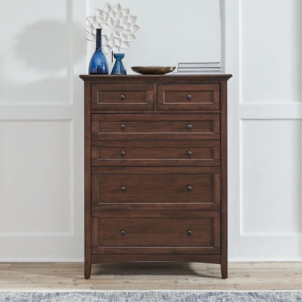 Westlake 6 Drawer Chest - Cherry Brown
