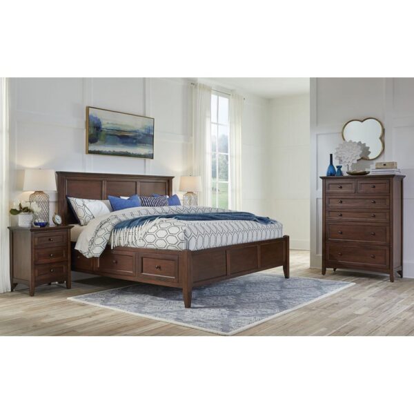 Westlake Storage Bed - Cherry Brown