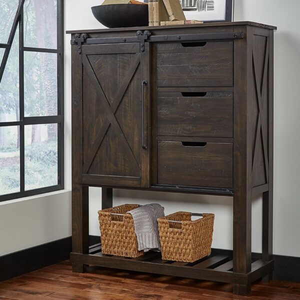 Sun Valley Barn Door Chest - Charcoal