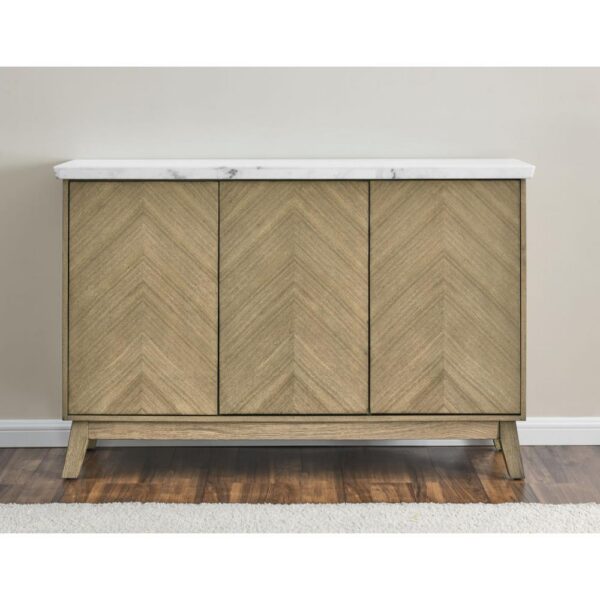 Vida White Marble Top Server