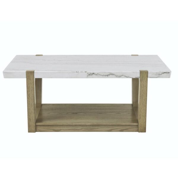 Perth White Marble Top Cocktail Table