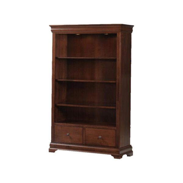 Bordeaux Executive Bookcase with 2 File Drawers