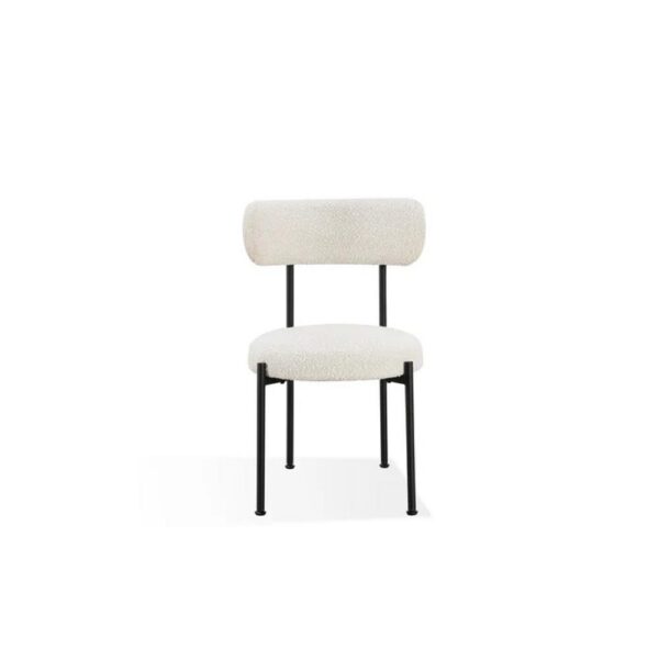 Aere Boucle Upholstered Metal Dining Chair