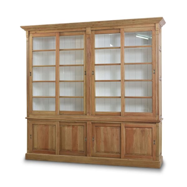 Bramble 23632 Hudson 99'' Bookcase w/ Sliding Doors