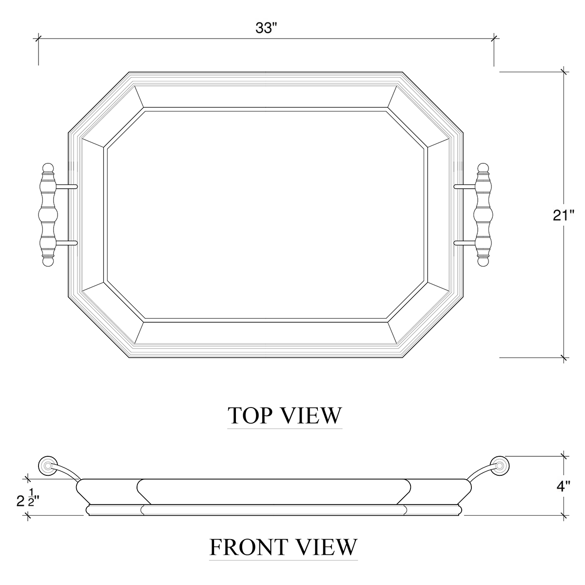 Bramble Furniture 24274 Victorian Octagonal Tray Bramble Furniture 24274 Victorian Octagonal Tray