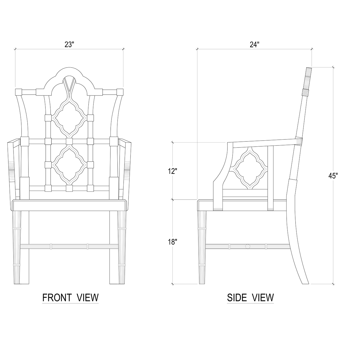 Bramble Furniture 25674 Chinois Armchair Bramble Furniture 25674 Chinois Armchair
