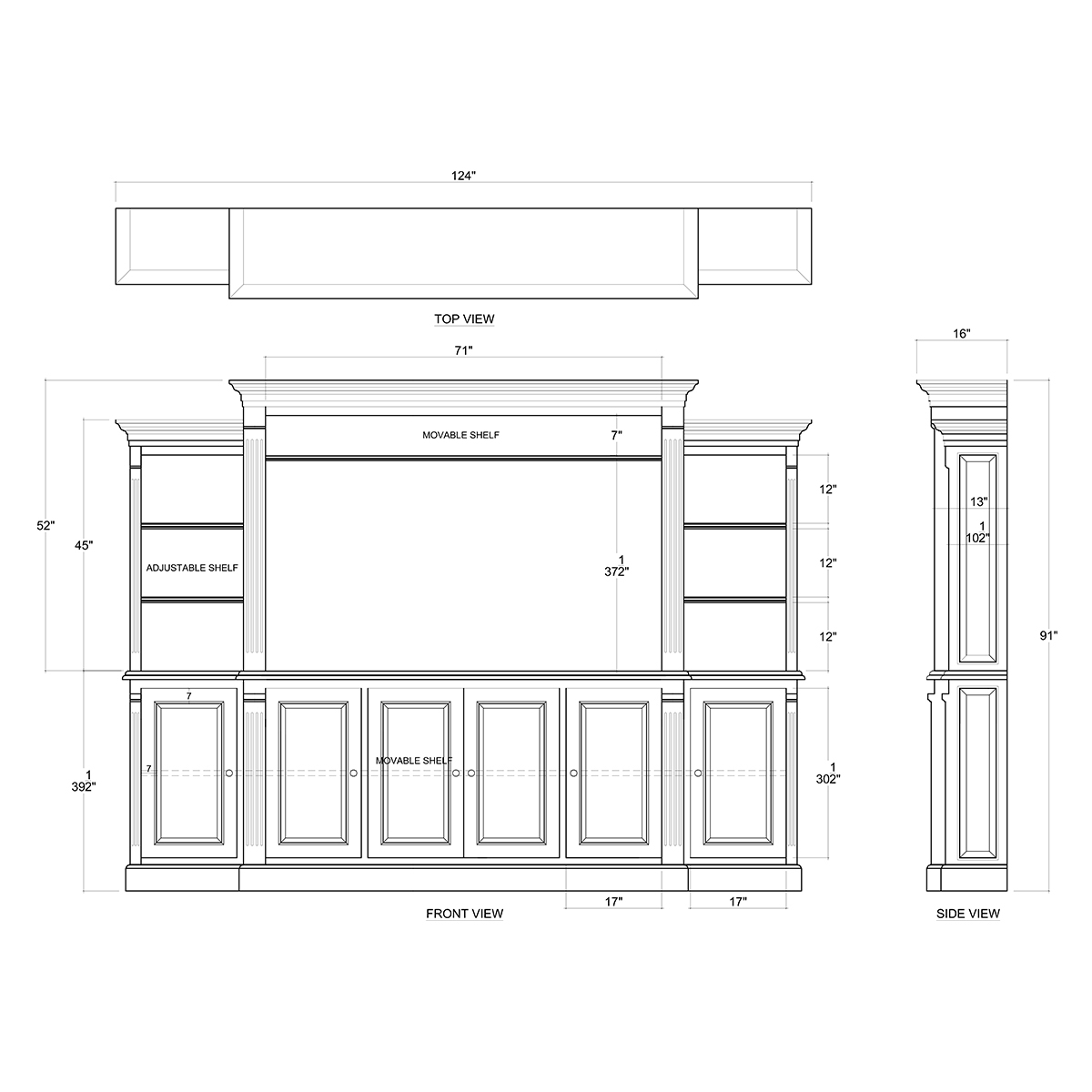 Bramble 27016 French Hens Media Cabinet Bramble 27016 French Hens Media Cabinet