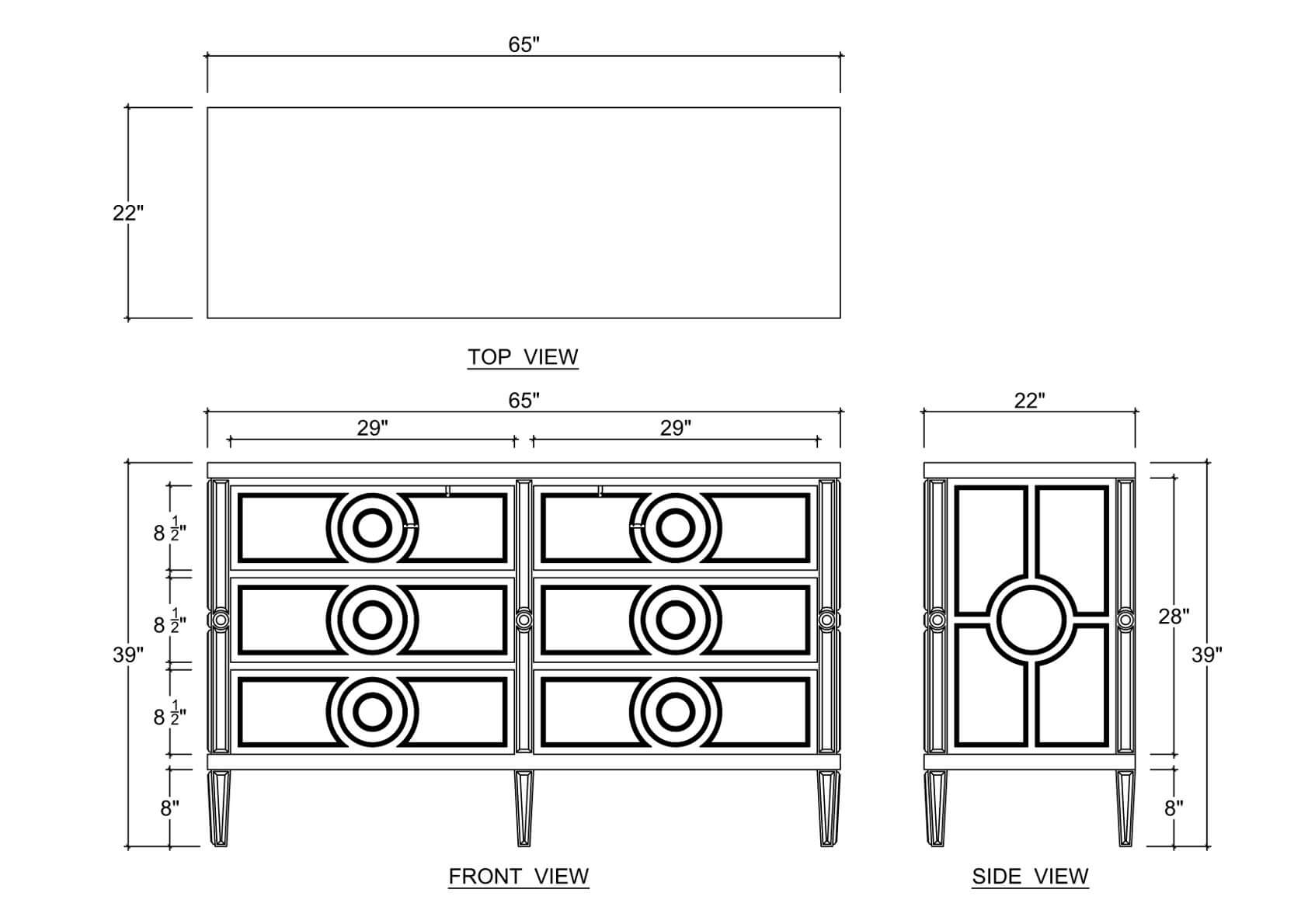 Bramble 76851 Chalfont 6 Drawer Dresser Bramble 76851 Chalfont 6 Drawer Dresser