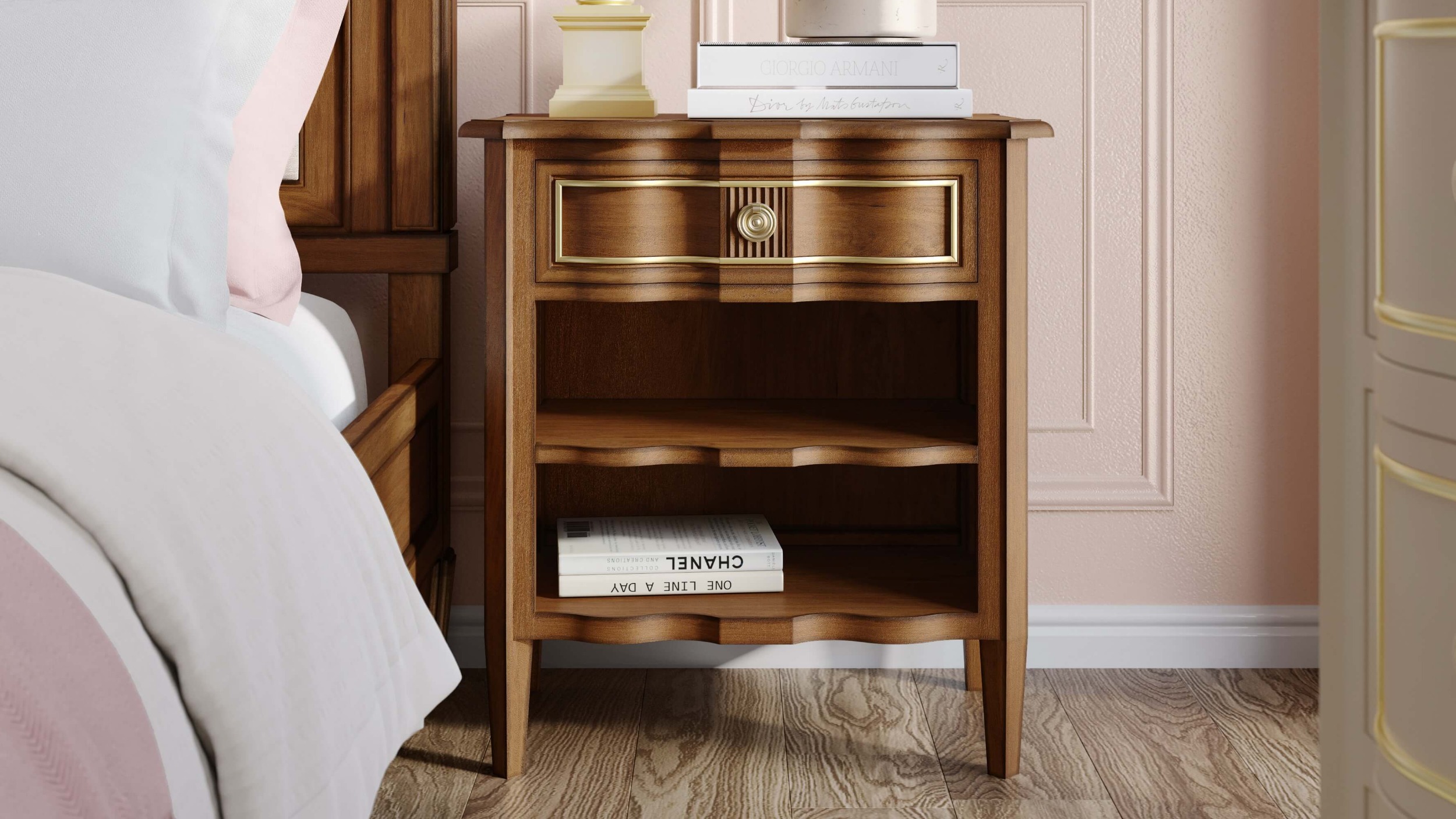 Bramble 76898 Connaught 1 Drawer Removable Shelf Bedside Table Bramble 76898 Connaught 1 Drawer Removable Shelf Bedside Table