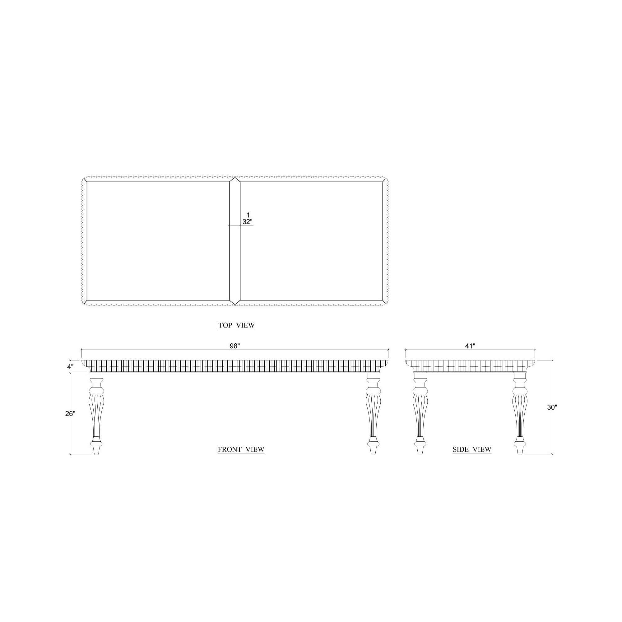 Bramble 76906 Piccadilly Dining Table 96'' Bramble 76906 Piccadilly Dining Table 96''