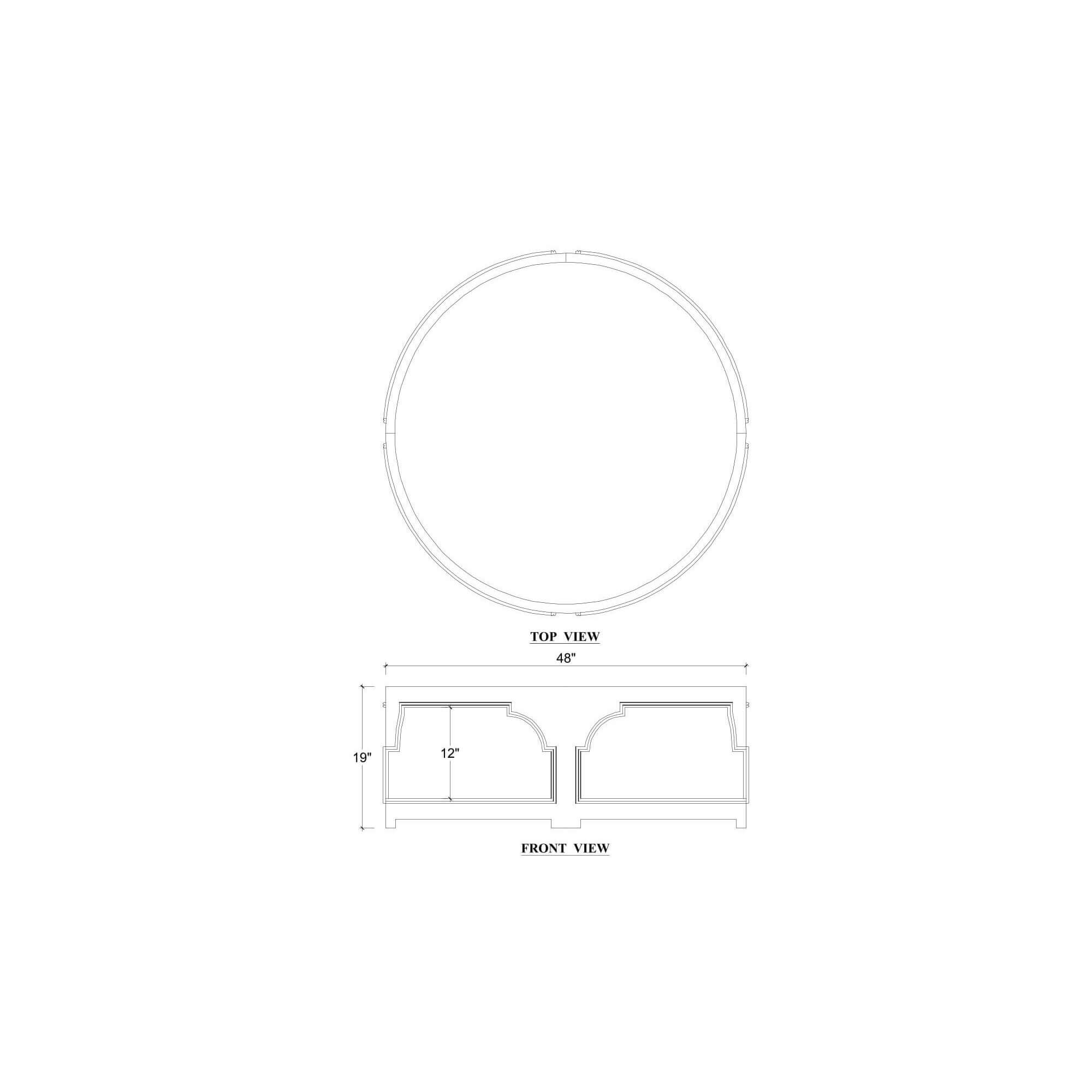 Bramble 76908 Millchester Round Coffee Table Bramble 76908 Millchester Round Coffee Table