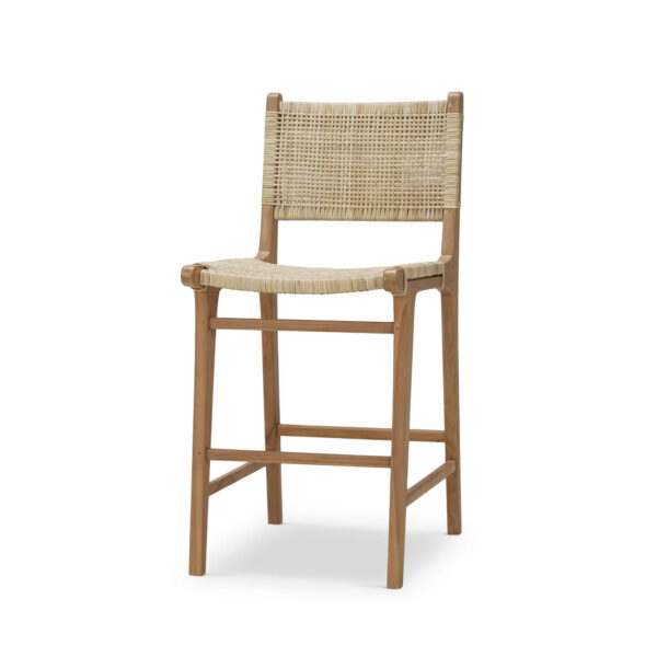 Bramble 85194 Logan Counter Stool w/ Rattan - Teak