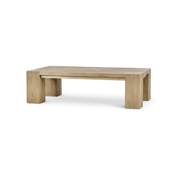 Bramble 85289 Tuscan Rustic Distressed Rectangular Coffee Table - Teak