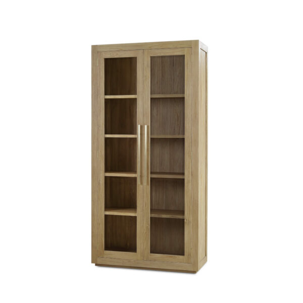 Bramble 85291 Tuscan Rustic Distressed Display Cabinet - Teak