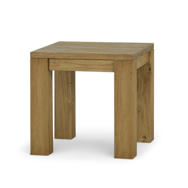 Bramble 85296 Tuscan Rustic Distressed Side Table - Teak