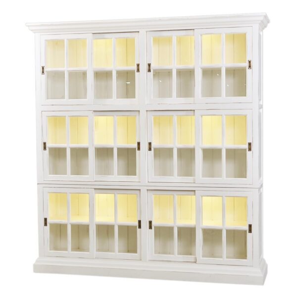 Bramble 63571 English Bookcase 2 Column w/ 12 LED