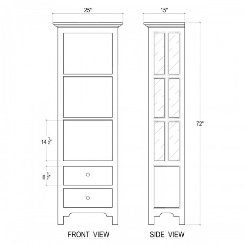 Bramble 63645 Aries Bookcase w/o Door w/ 3 LED Bramble 63645 Aries Bookcase w/o Door w/ 3 LED