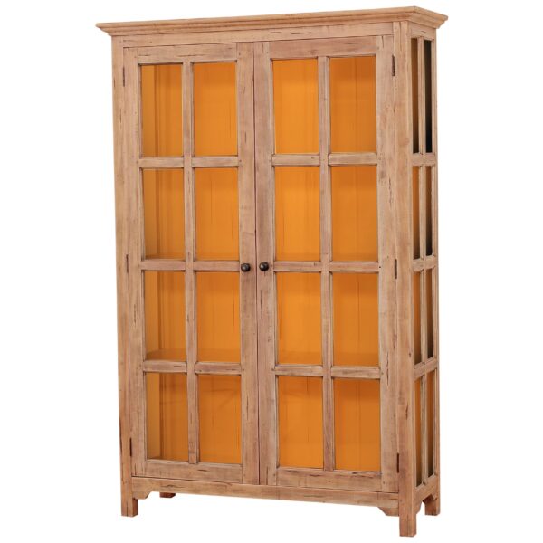 Bramble 63768 Aries Glass Door Bookcase w/ 4 LED