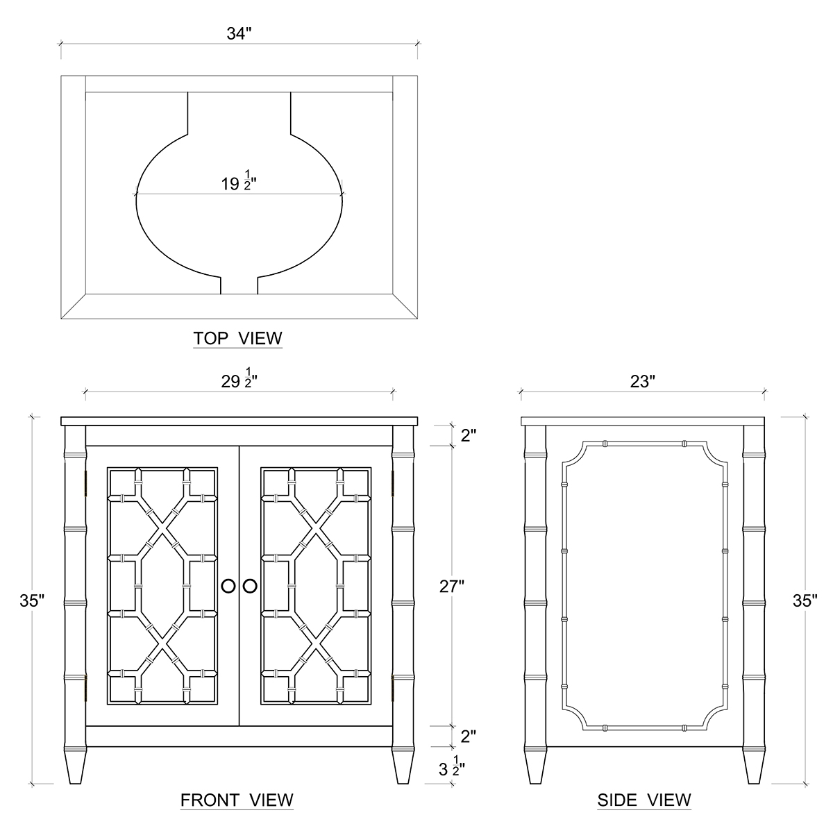 Bramble 66455 Grosvenor Single Vanity w/o Marble Top & Sink Bramble 66455 Grosvenor Single Vanity w/o Marble Top & Sink