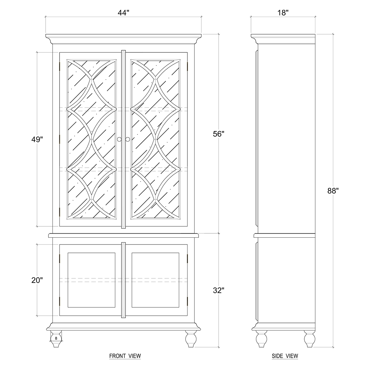 Bramble 66637 Hamilton Display Cabinet w/ 2 LED Bramble 66637 Hamilton Display Cabinet w/ 2 LED