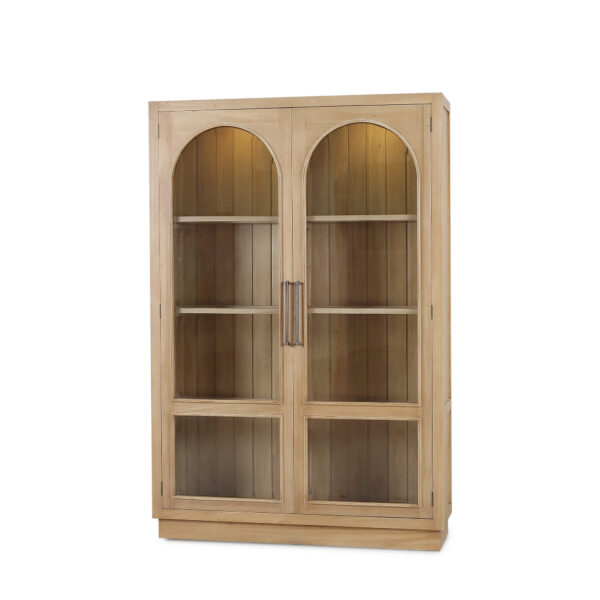 Bramble 68193 Vannes 2 Door Display Cabinet w/ Glass Shelves and LED lights