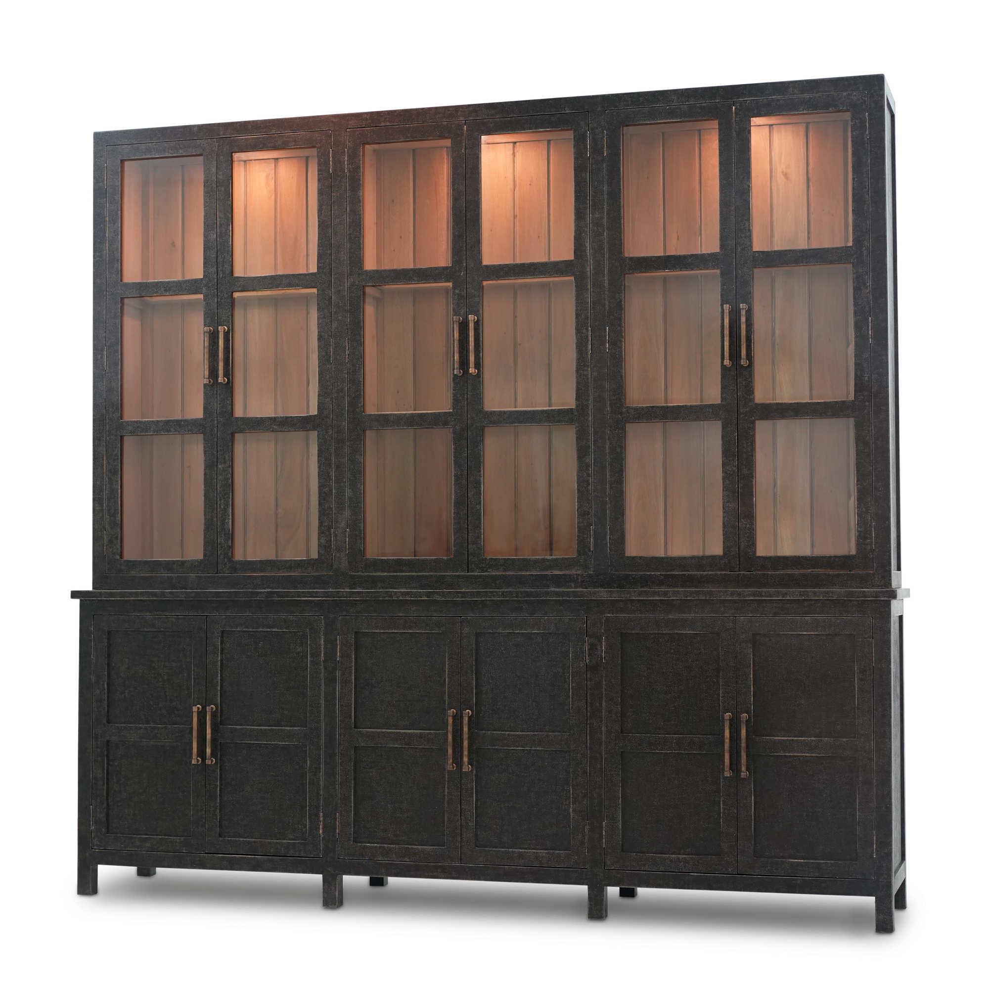 Bramble 68282 Madrone 12 Door Display Cabinet w/ Glass Shelves and LED Lights Bramble 68282 Madrone 12 Door Display Cabinet w/ Glass Shelves and LED Lights