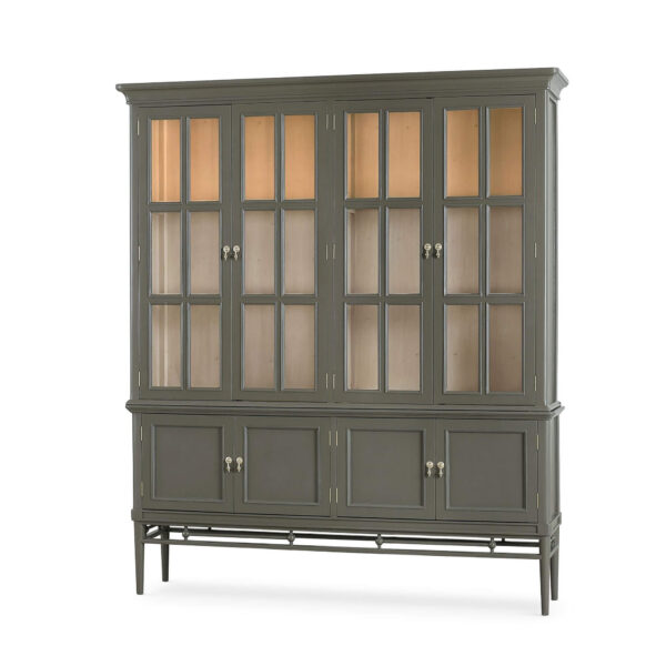 Bramble 69078 Seraphine 4 Door Glass Display Cabinet w/ Glass Shelves & LED