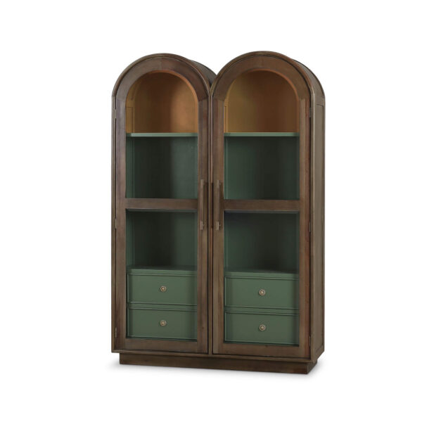Bramble 69127 Vannes Double Dome Display Cabinet w/ Glass Doors w/ LED