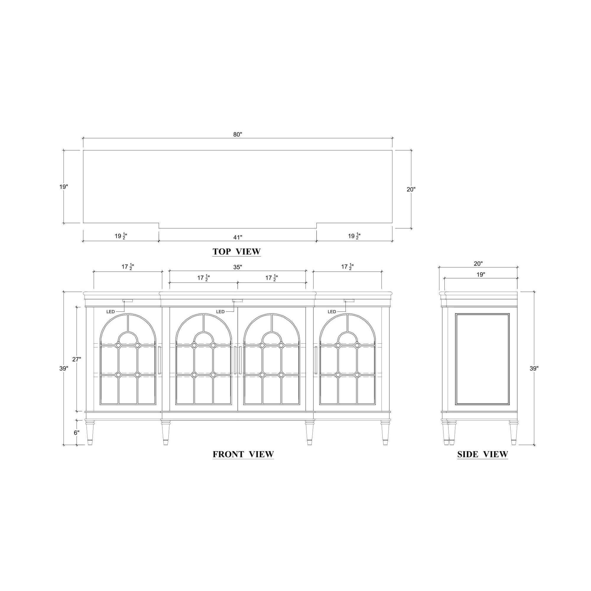 Bramble 69151 Chambre Sideboard w/ LED Bramble 69151 Chambre Sideboard w/ LED