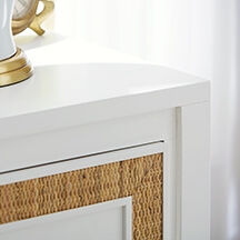 Bramble 76558 Belgravia Bedside Table w/ Rattan Bramble 76558 Belgravia Bedside Table w/ Rattan