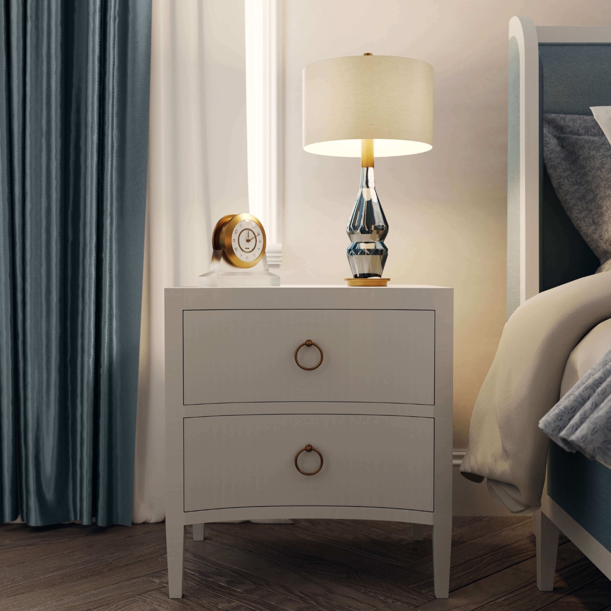 Bramble 76575 Mornington Linen Wrapped Nightstand Bramble 76575 Mornington Linen Wrapped Nightstand
