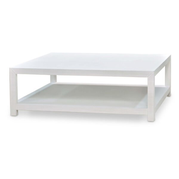 Bramble 76640 Milan Square Linen Wrapped Cofffee Table