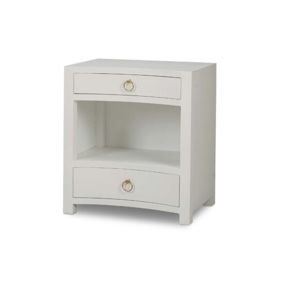 Bramble 76642 Mornington Open Shelf Linen Wrapped Bedside Table