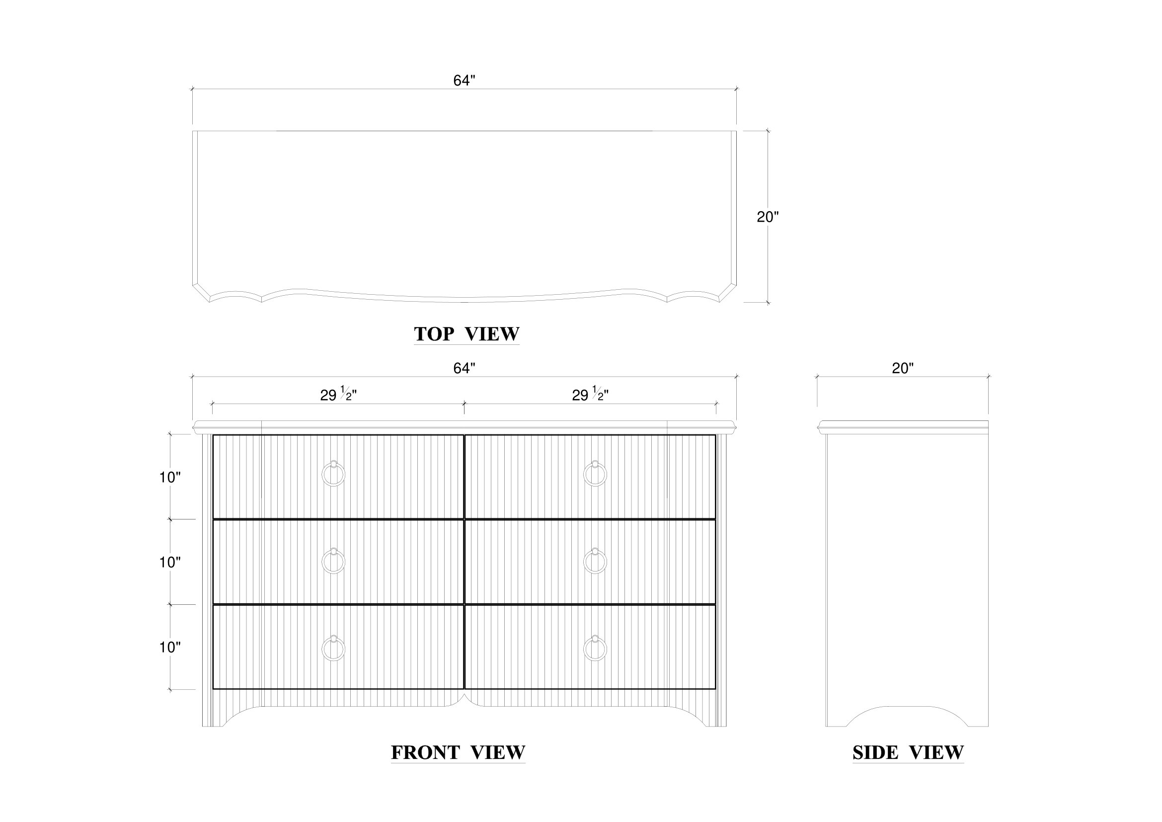 Bramble 76700 Brighton 6 Drawer Dresser Bramble 76700 Brighton 6 Drawer Dresser