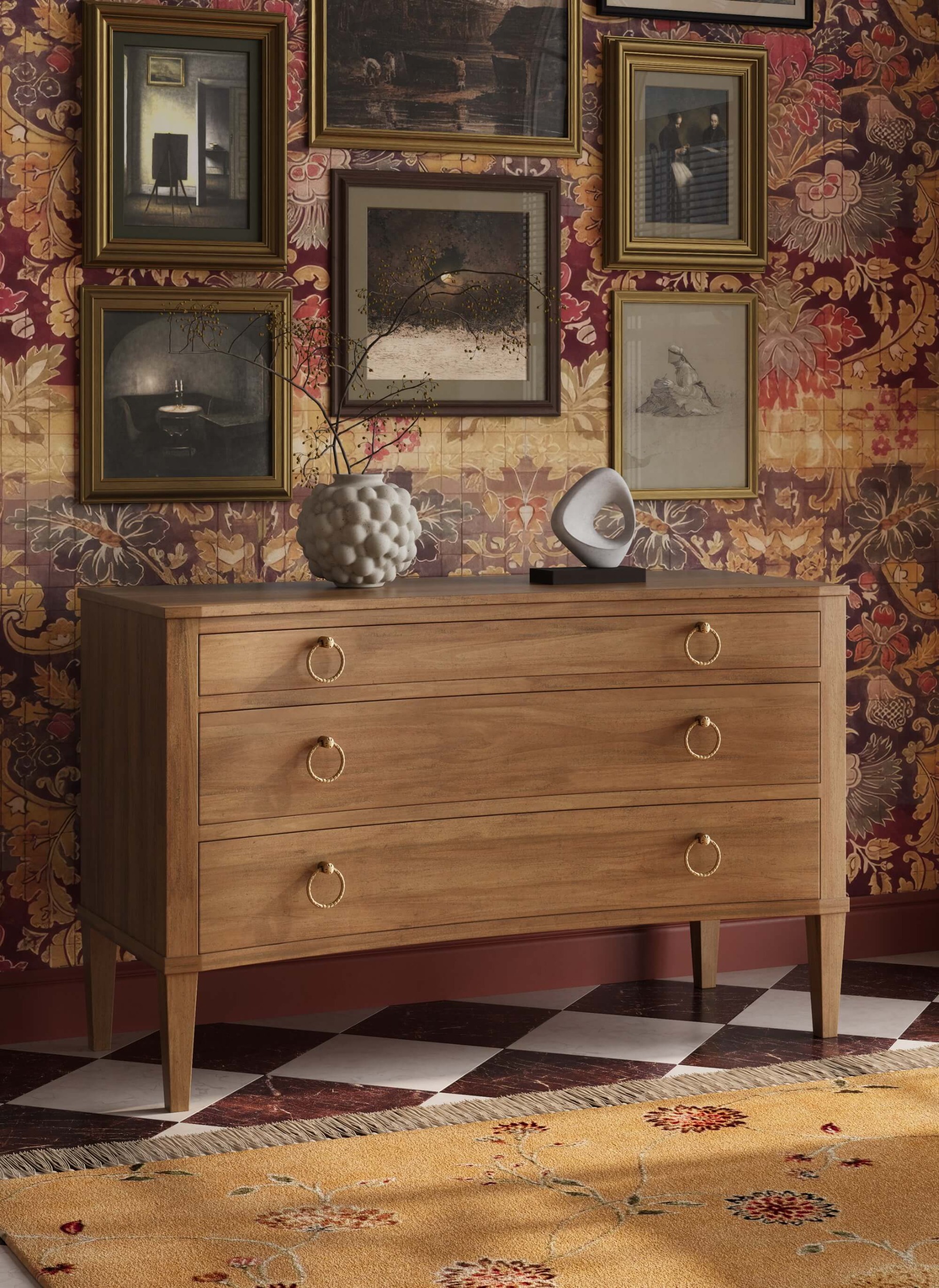 Bramble 76714 Bow 3 Drawer Chest Bramble 76714 Bow 3 Drawer Chest