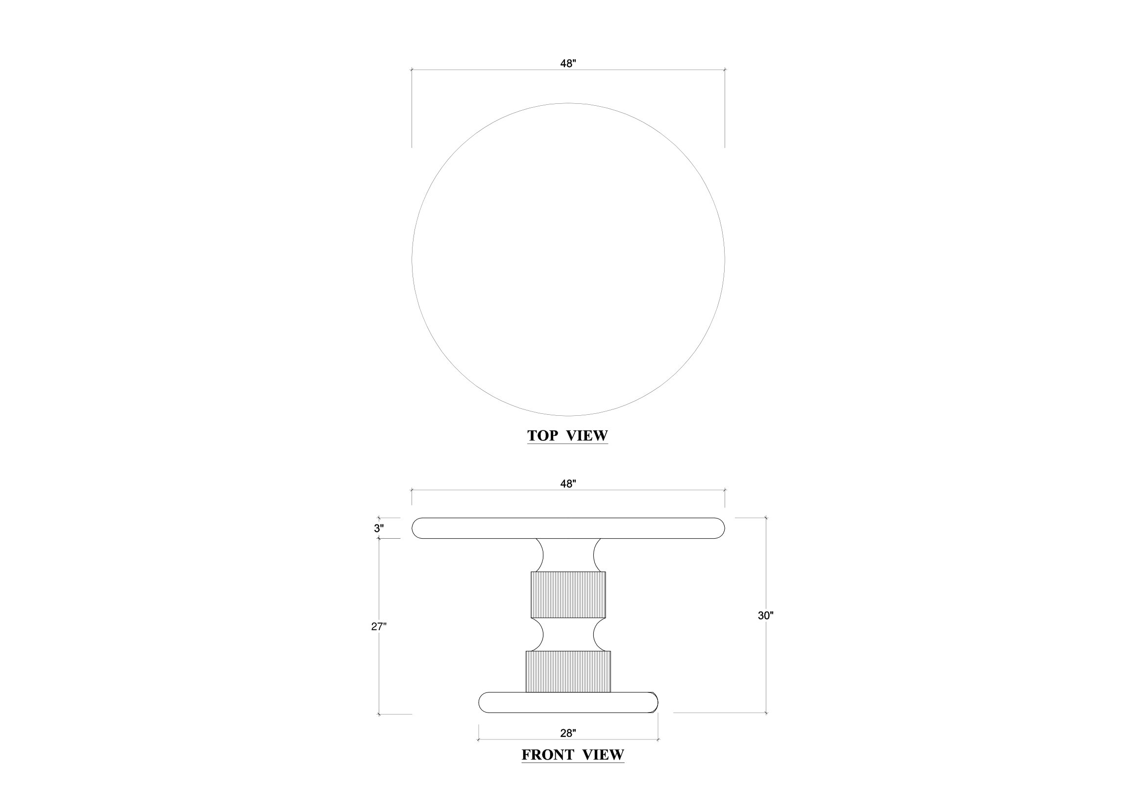 Bramble 76734 Bilbao Round Dining Table 48" Bramble 76734 Bilbao Round Dining Table 48"