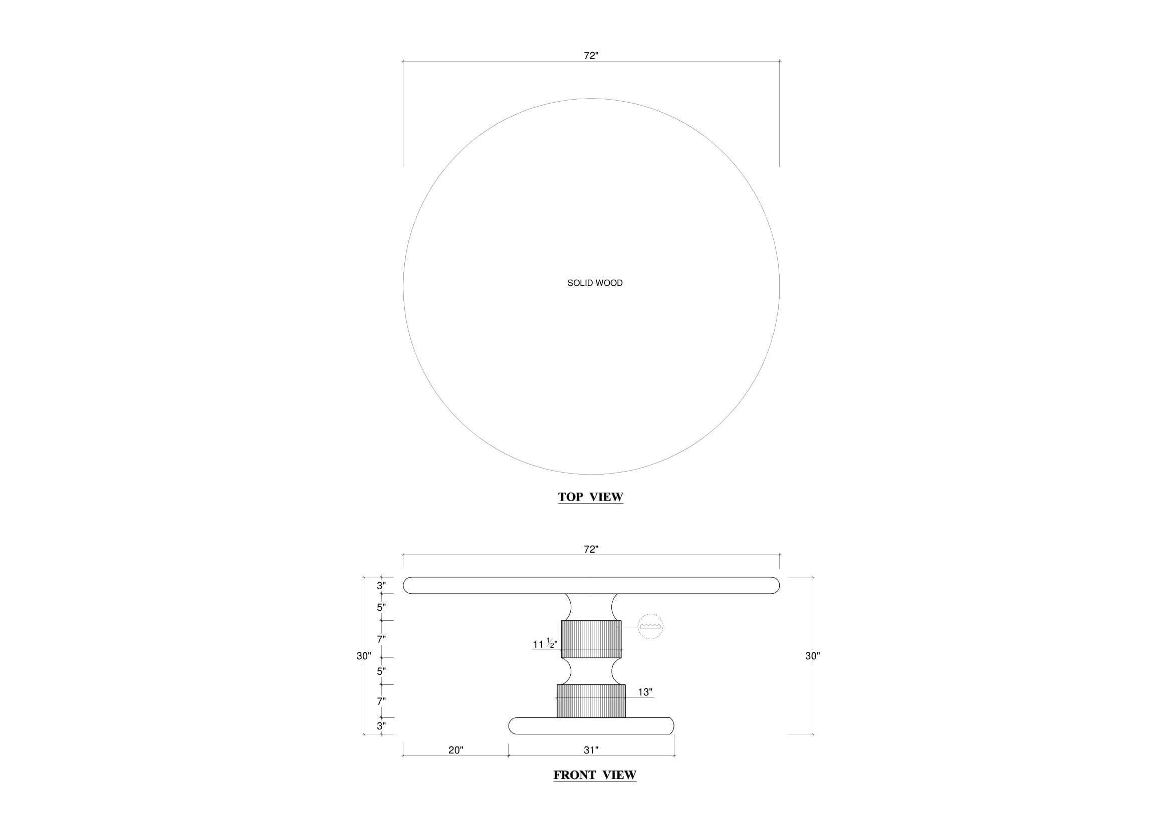 Bramble 76735 Bilbao Round Dining Table 72" Bramble 76735 Bilbao Round Dining Table 72"