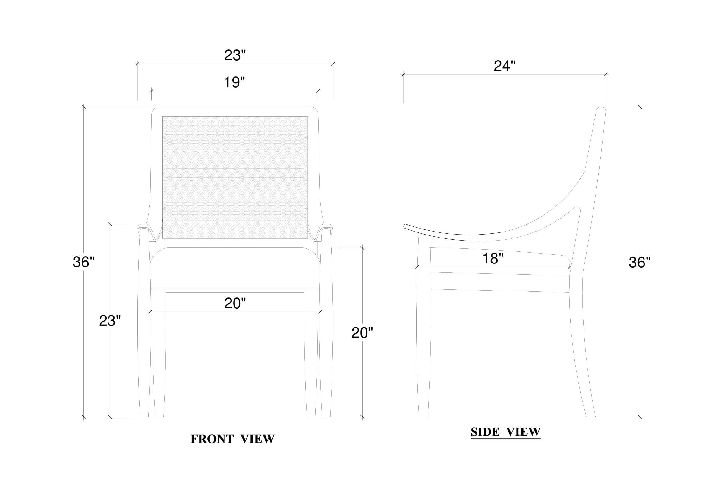 Bramble 76738 Oslo Dining Chair w/ Rattan Back Bramble 76738 Oslo Dining Chair w/ Rattan Back