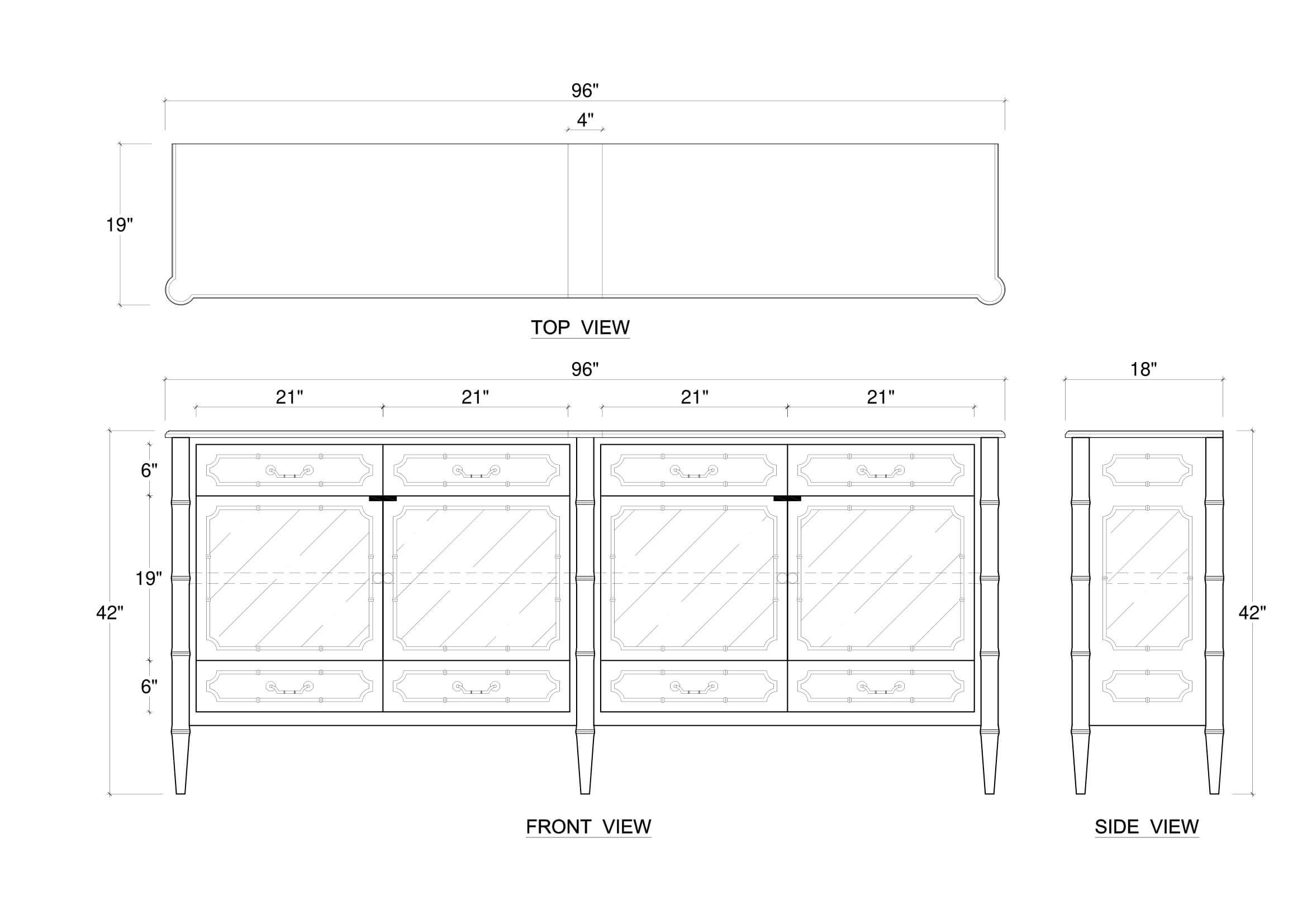 Bramble 76747 Grosvenor Sideboard w/ Drawers Bramble 76747 Grosvenor Sideboard w/ Drawers