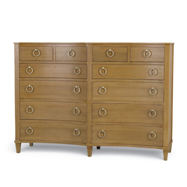 Bramble 76768 Bow 12 Drawer Dresser