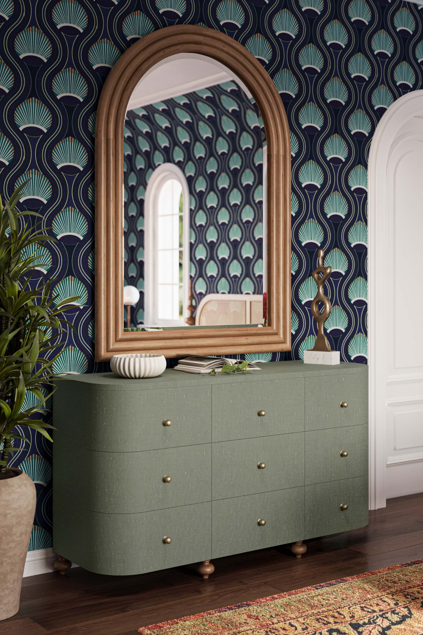 Bramble 76813 Fenchurch 9 Drawer Linen Wrapped Dresser Bramble 76813 Fenchurch 9 Drawer Linen Wrapped Dresser