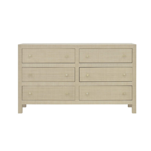 Bramble 28584 Kagu 6 Drawer Dresser w/ Raffia